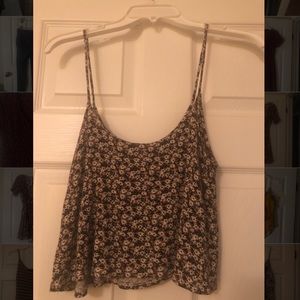 Floral cropped tank top